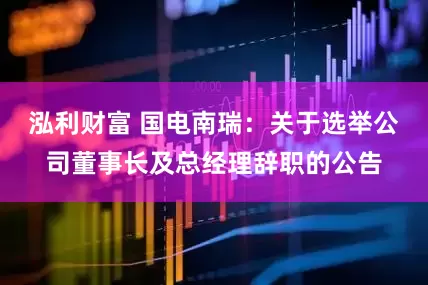 泓利财富 国电南瑞：关于选举公司董事长及总经理辞职的公告