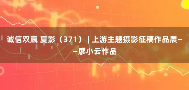 诚信双赢 夏影（371） | 上游主题摄影征稿作品展——廖小云作品